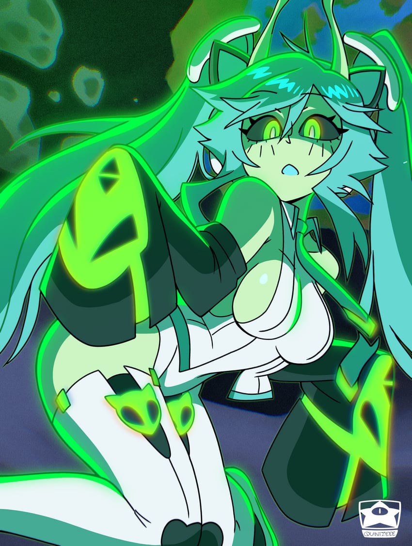 hatsune miku and glorpi miku (vocaloid) drawn by qtip_xd